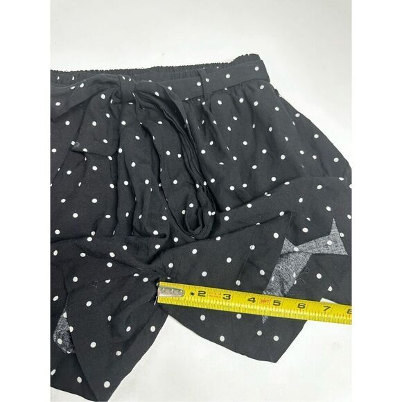 Suzy Shien Women’s Elastic Waist Polka Dot Belted Shorts Size XS Black White - Picture 6 of 10